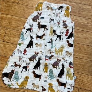 Adorable Dog Print Cotton Muslin Sleep Bag Sack Pajamas Sleep Sack 0-6 Months